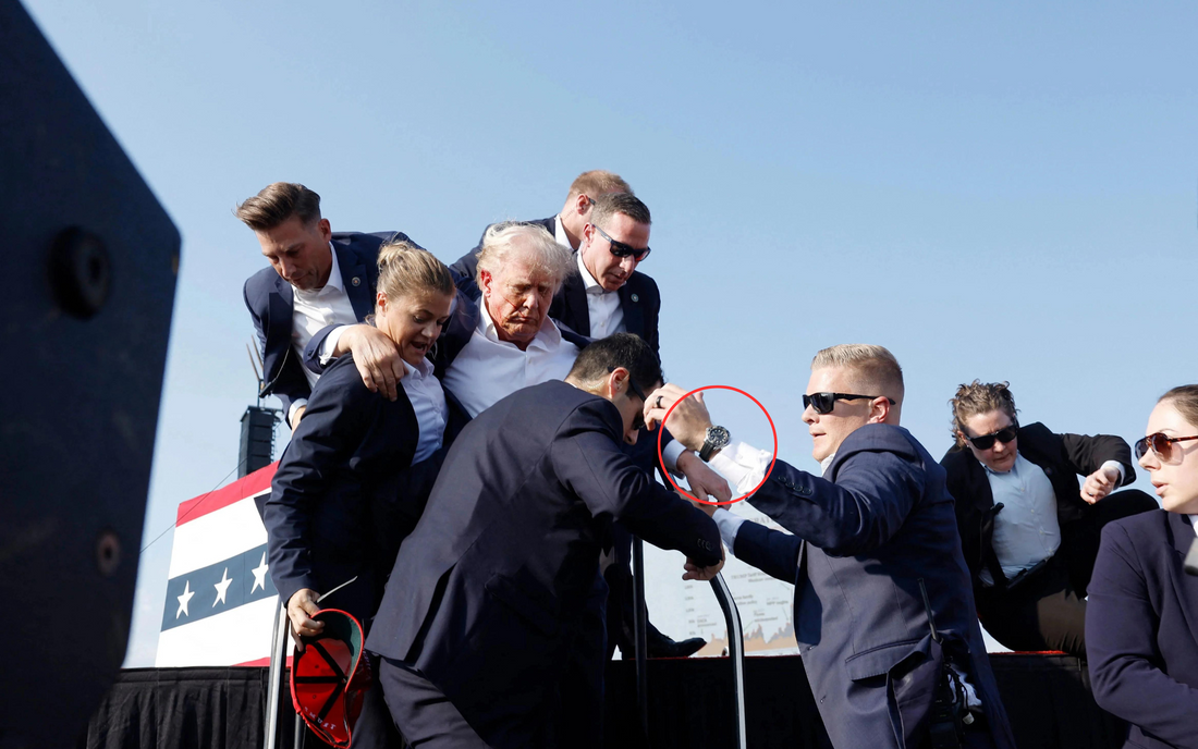 US Secret Service Omega Seamaster During Trump's Assassination Attempt